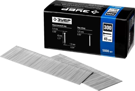 Гвозди тип 300, 45 мм, особотвердые, ЗУБР &quot;ПРОФЕССИОНАЛ&quot; 31830-45, 5000 шт 31830-45 купить в Екатеринбурге