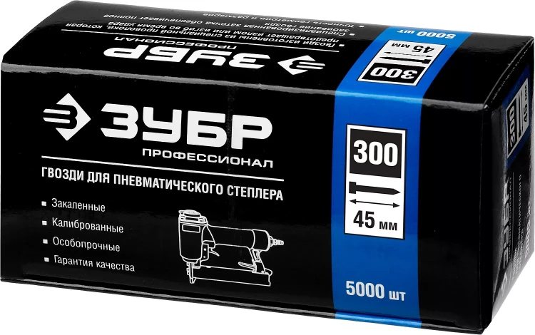 Гвозди тип 300, 45 мм, особотвердые, ЗУБР "ПРОФЕССИОНАЛ" 31830-45, 5000 шт 31830-45 купить в Екатеринбурге
