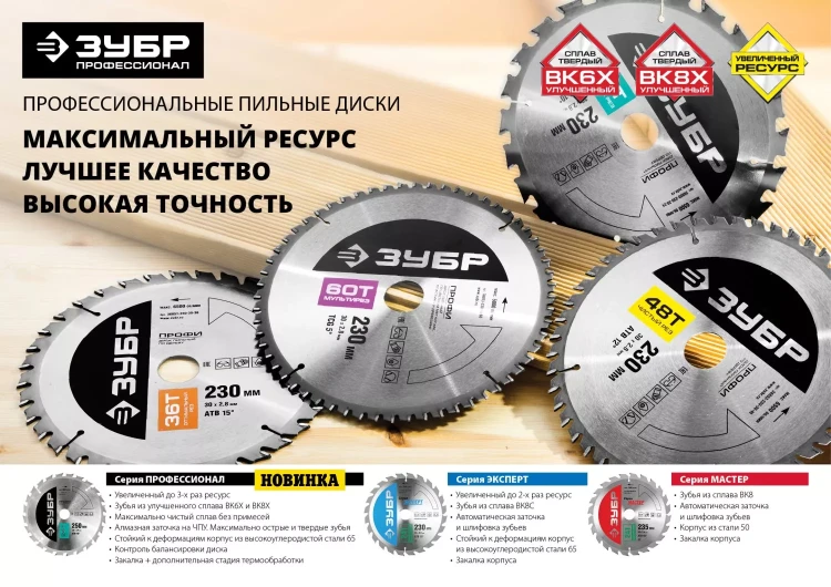 Диск пильный ЗУБР "ПРОФИ" "Быстрый рез" по дереву, 24Т, 185х20мм 36850-185-20-24 купить в Екатеринбурге