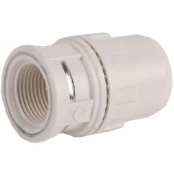 Муфта ЗУБР "ШиреФит" соединительная, "штуцер с гайкой - внутренняя резьба", 20мм-3/4" 51462-20-3/4