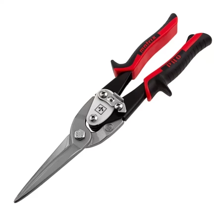 Ножницы по металлу Matrix 78328, удлиненные, 290 мм, прямой рез, CrMo, двухкомпонентные обрезиненные рукоятки, PRO купить в Екатеринбурге