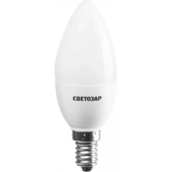 Лампа СВЕТОЗАР светодиодная "LED technology", цоколь Е14, теплый белый свет (2700К), 220В, 3Вт (25), свеча 44500-25_z01 купить в Екатеринбурге