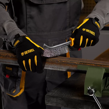 Щетка металлическая с пластмассовой ручкой, нержавеющая проволока Denzel 748287 купить в Екатеринбурге