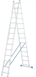 Лестница 2-х секционная алюминиевая 2*14 1013302