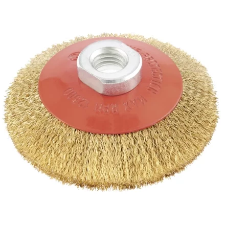 Щетка для УШМ, 125 мм, М14, &quot;тарелка&quot;, витая проволока  MATRIX 74616 купить в Екатеринбурге