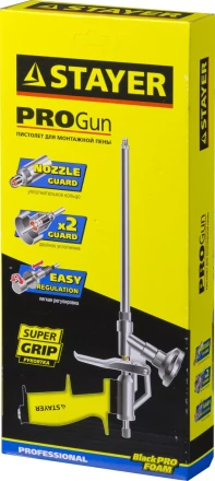 Пистолет "PROGun" для монтажной пены, металлический корпус, STAYER Professional 06861_z01 купить в Екатеринбурге