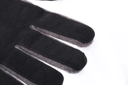 Перчатка двойная полушерстяная спилковый наладонник 150 г Сибртех артикул 68630 купить в Екатеринбурге