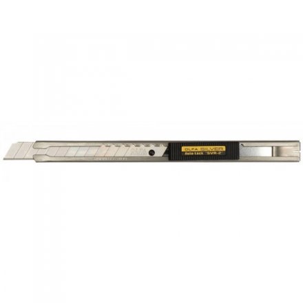 Нож OLFA с выдвижным лезвием и корпусом из нержавеющей стали, автофиксатор, 9мм OL-SVR-2 купить в Екатеринбурге