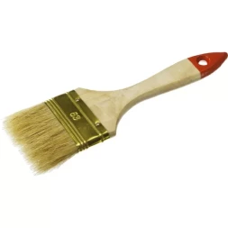 Кисть плоская ЗУБР &quot;УНИВЕРСАЛ-ОПТИМА&quot;, светлая щетина, деревянная ручка, 63мм 01099-063_z01