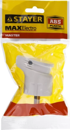Вилка MAXElectro электрическая, 16А/220В, угловая, с заземлением, белая, STAYER 55161-W купить в Екатеринбурге
