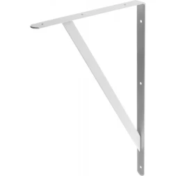 Уголок-кронштейн STAYER &quot;MASTER&quot;, усиленный, 500х330х30х4мм, белый 37424-1