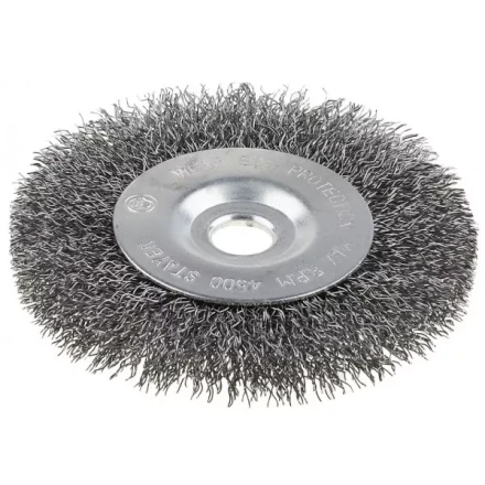 Щетка STAYER дисковая для точильно-шлифовального станка, витая сталь 0,3мм, 175/12,7/16мм 35185-175 купить в Екатеринбурге