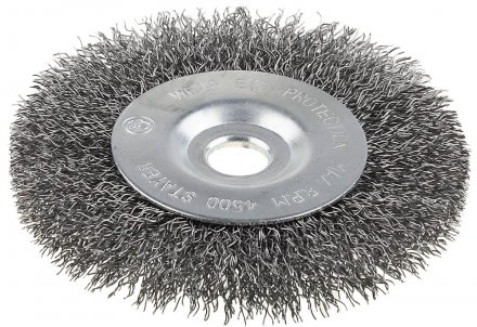 Щетка STAYER дисковая для точильно-шлифовального станка, витая сталь 0,3мм, 175/12,7/16мм 35185-175 купить в Екатеринбурге