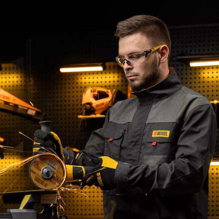 Очки защитные открытые Denzel 89191, поликарбонатные, прозрачная линза, 2х комп.дужки купить в Екатеринбурге