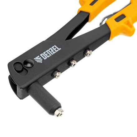 Заклепочник ручной Denzel, 255 мм, заклепки 2,4-3,2-4,0-4,8 мм, 40440 купить в Екатеринбурге