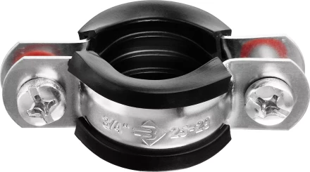 Хомут трубный с гайкой, оцинкованный, 3/4&quot;, 9шт, ЗУБР Мастер 37850-25-29 37850-25-29 купить в Екатеринбурге