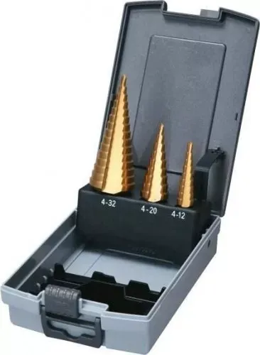 Набор ступенчатых сверл HSS-TiN c прямым желобком 3 шт., 1/4" (4-12, 4-20, 4-32), Makita D-46573 купить в Екатеринбурге