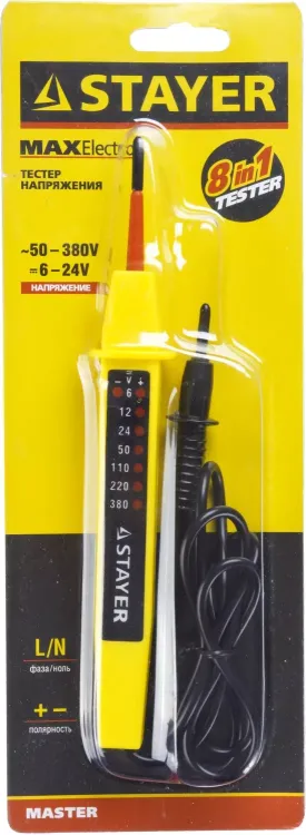 Тестер напряжения STAYER "МASTER", 6-380В, 180мм 45284 купить в Екатеринбурге