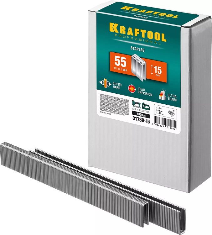 Скобы тип 18GA (55 / 90 / C) 5000 шт 31789-15 купить в Екатеринбурге