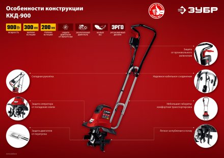 Культиватор электрический ККД-900 серия МАСТЕР купить в Екатеринбурге