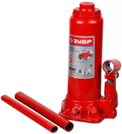 Домкрат ЗУБР гидравлический бутылочный, для автомобилей ГАЗ, 5т, 228-390мм 43059-390-5 купить в Екатеринбурге
