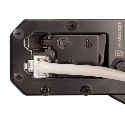 Кримпер многофункциональный КВТ JT-02А с 2 встроенными модулями для обжима RJ-45, RJ-12, RJ-11 (101929) купить в Екатеринбурге