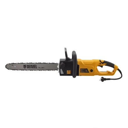Пила цепная электрическая Denzel EDS-2200 2.2 кВт продольная шина 45 см шаг 3/8 паз 1.3 мм 62 звена 95619 купить в Екатеринбурге