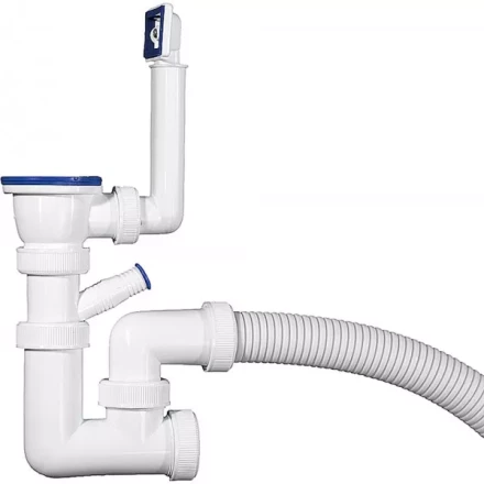 Сифон ЗУБР "МАСТЕР" колбовый для моек и раковин, выпуск - нержавеющая чашка, перелив, отвод для стиральной машины 51869 купить в Екатеринбурге