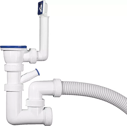 Сифон ЗУБР "МАСТЕР" колбовый для моек и раковин, выпуск - нержавеющая чашка, перелив, отвод для стиральной машины 51869 купить в Екатеринбурге