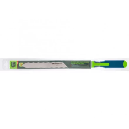 Нож для резки теплоизоляционных панелей 2-стороннее лезвие обрезиненная рукоятка 420мм лезвие-280мм Сибртех 79027 купить в Екатеринбурге