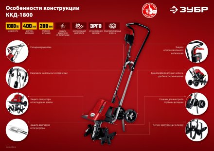 Культиватор электрический ККД-1800 серия МАСТЕР купить в Екатеринбурге