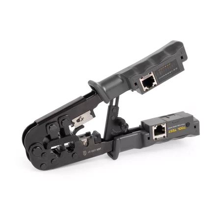 Кримпер многофункциональный КВТ JT-02T с 2 встроенными модулями для обжима RJ-45, RJ-12, RJ-11 (89229) купить в Екатеринбурге