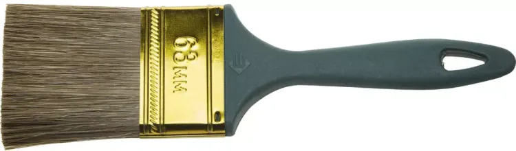Кисть ЗУБР "КП-14" плоская, смешанная щетина, пластмассовая рукоятка, 63мм 4-01014-063 купить в Екатеринбурге