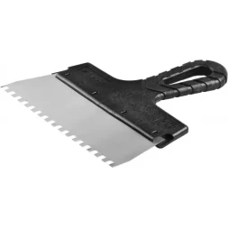 Шпатель ЗУБР &quot;МАСТЕР&quot; ФАСАДНЫЙ, нержавеющее полотно, 200мм, зуб 6х6мм 10078-20-06