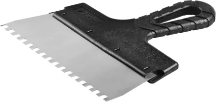 Шпатель ЗУБР &quot;МАСТЕР&quot; ФАСАДНЫЙ, нержавеющее полотно, 200мм, зуб 6х6мм 10078-20-06 купить в Екатеринбурге