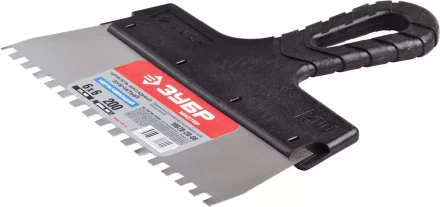 Шпатель ЗУБР &quot;МАСТЕР&quot; ФАСАДНЫЙ, нержавеющее полотно, 200мм, зуб 6х6мм 10078-20-06 купить в Екатеринбурге