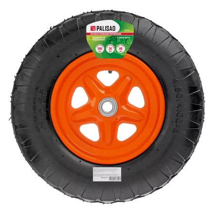 Колесо пневматическое Palisad «Звезда» 4.80/4.00-8 D380 мм, внутренний диаметр подшипника 20 мм, 689575 длина оси 80 мм купить в Екатеринбурге
