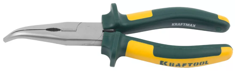 Тонкогубцы KRAFTOOL"KRAFT-MAX",изогнутые,Cr-Mo,маслобензост двухкомп рукоятки,шарнирное соединение с повыш износост,200мм 22011-4-20 купить в Екатеринбурге