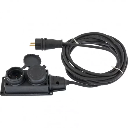 Удлинитель электрический силовой 20 м 2 розетки КГ 3 х 1,5 мм 16 А тип УХЗ-16 Россия Denzel 96021 купить в Екатеринбурге