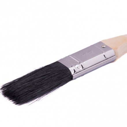 Кисть плоская натуральная черная щетина деревянная ручка размер 3/4 Mtx 82616 купить в Екатеринбурге