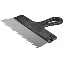 Шпатель ЗУБР &quot;МАСТЕР&quot; ФАСАДНЫЙ, нержавеющее полотно, 250мм, зуб 6х6мм 10078-25-06