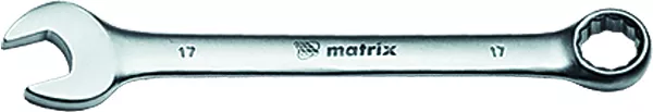 Ключ комбинированный 15 мм CrV матовый хром MATRIX 15111 купить в Екатеринбурге