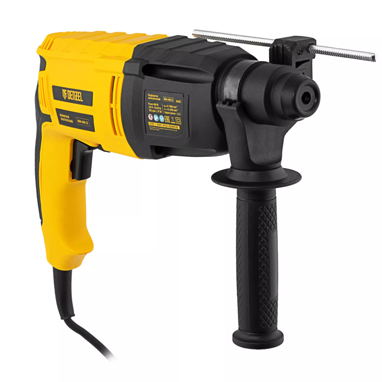 Перфоратор электрический Denzel RHH-600-22, SDS-plus, 600 Вт, 2,5 Дж, 2 реж. 26602 купить в Екатеринбурге