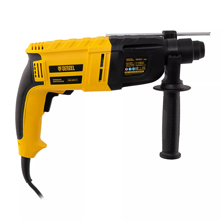 Перфоратор электрический Denzel RHH-600-22, SDS-plus, 600 Вт, 2,5 Дж, 2 реж. 26602 купить в Екатеринбурге
