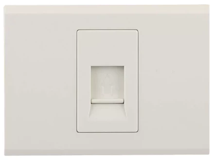 Розетка СВЕТОЗАР "ЭФФЕКТ" телефонная, одинарная, без вставки и рамки, цвет бежевый SV-54417-B купить в Екатеринбурге