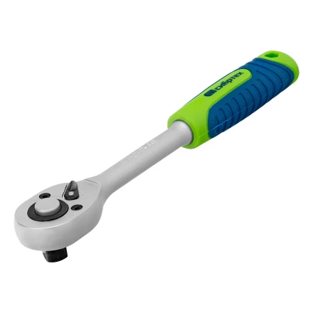 Ключ-трещотка 1/2&quot; Сибртех, 45 зубьев, с быстрым сбросом, матовый хром 14023 купить в Екатеринбурге