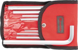 Набор ключей шестигранных имбусовых HEX, 1,5–12 мм, CrV, 10 шт., удлиненные, сатин.,  чехол  MATRIX 12310