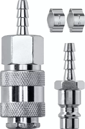 Набор переходников KRAFTOOL елочка - рапид штуцер  +  рапид муфта - елочка 06599-06-H купить в Екатеринбурге