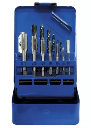 Набор сверл (2,5-10,2) метчиков (М3-М12) 15 предметов СИБРТЕХ 77305 купить в Екатеринбурге