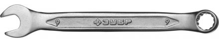 Ключ ЗУБР &quot;МАСТЕР&quot; гаечный комбинированный, Cr-V сталь, хромированный, 9мм 27087-09 купить в Екатеринбурге